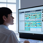 **Image 1 Prompt:** A serene, focused individual, gender-neutral, sitting at a clean, minimalist desk. Above the desk, a translucent, holographic projection of a digital calendar and a complex mind map with glowing, interconnected learning goals. The background subtly blurs into a hint of digital learning resources. Emphasize clarity, structure, and strategic planning. Art style: Modern digital art, clean lines, soft ambient lighting with glowing accents, high detail.