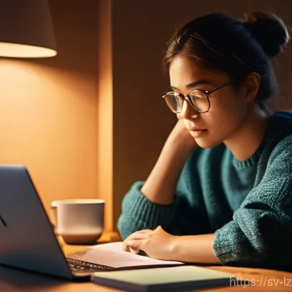 하루에 1시간 학습 루틴 설정하기 - **Prompt 1: The Scholar's Golden Hour**
    A young adult, gender-neutral, wearing a cozy knitted sw...