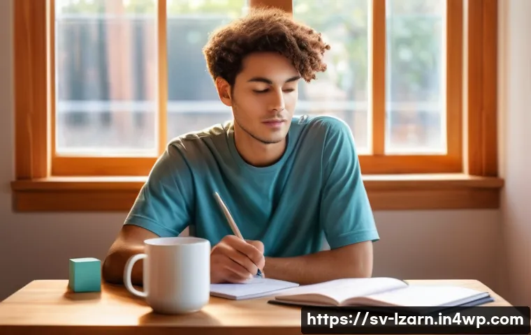 학습 루틴에 적용할 수 있는 시간 블록 기법 - **Prompt 1: Morning Rhythm & Planning**
    "A young adult, perhaps in their late 20s or early 30s, ...