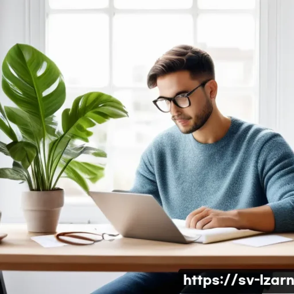 이론과 실습을 결합한 학습 루틴 - A young adult (20s-30s) sits at a clean, minimalist desk in a bright, Scandinavian-style home office...