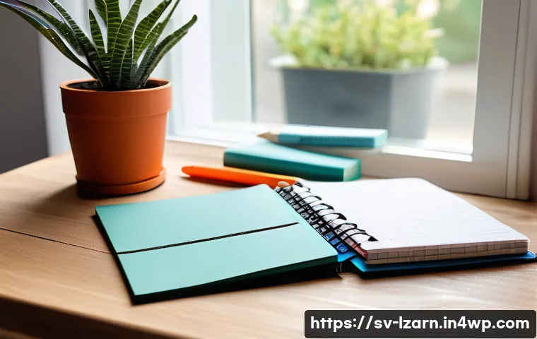 학습 루틴의 시각적 도구 활용하기 - A cozy Scandinavian study desk scene with neatly organized colorful notes and stationery: red, green...