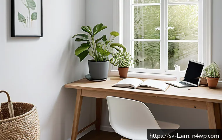학습 루틴의 개인화 전략 - A serene and organized study nook in a typical Swedish home, featuring a minimalist wooden desk by a...