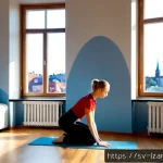 Home 23 신체 건강과 학습 루틴의 상관관계 - Photorealistic early morning scene in a bright Stockholm apartment, a healthy Swedish university stu...