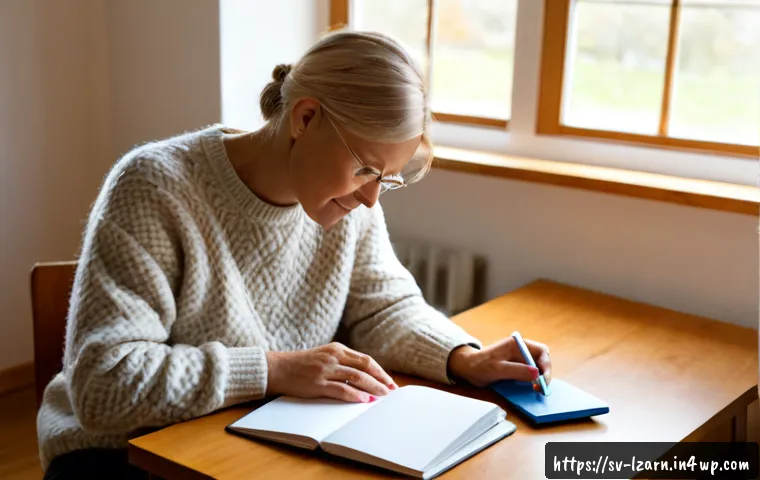 학습 루틴의 유연성 유지 방법 - Photorealistic Scandinavian home study corner in Sweden, a middle-aged adult calmly adjusting a flex...